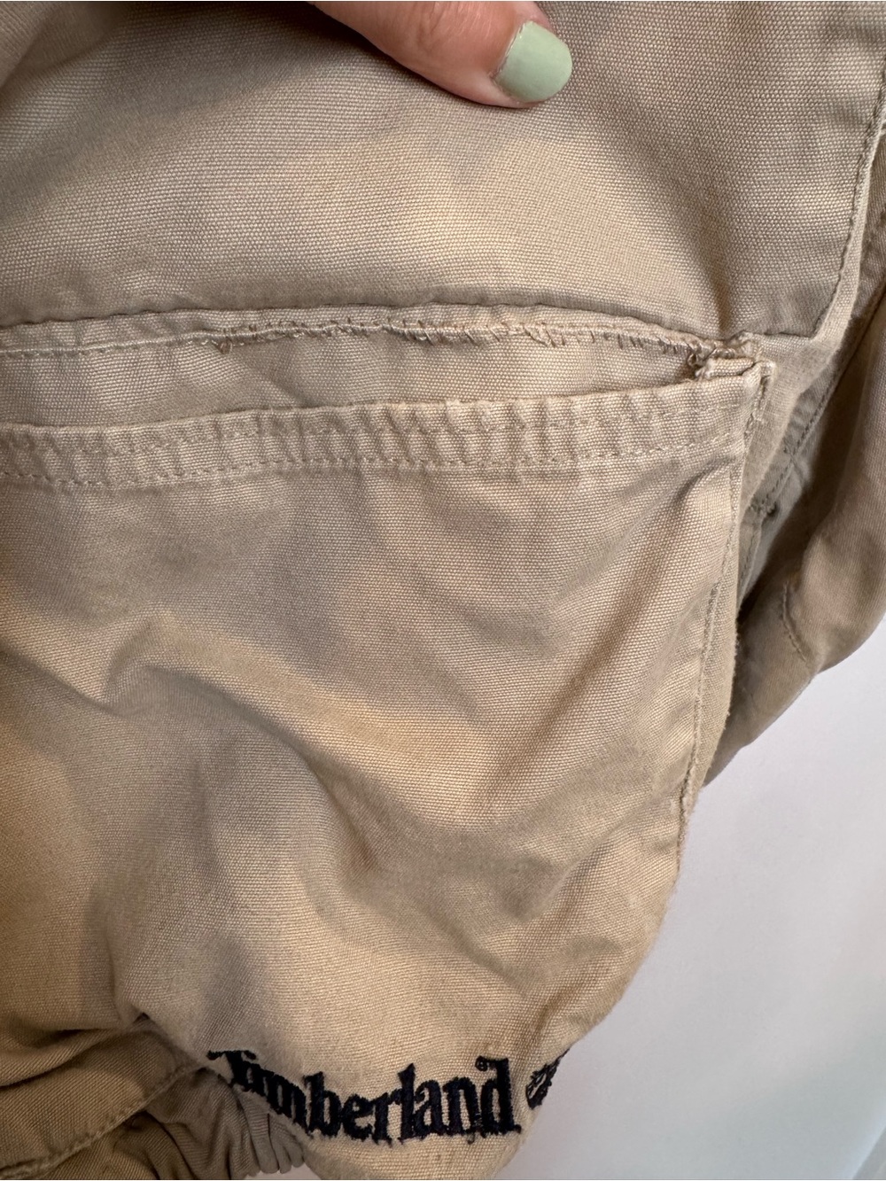 Vintage 1996 Timberland Rugged barn Jacket Beige Canvas Utility Coat pocket - Picture 9 of 15